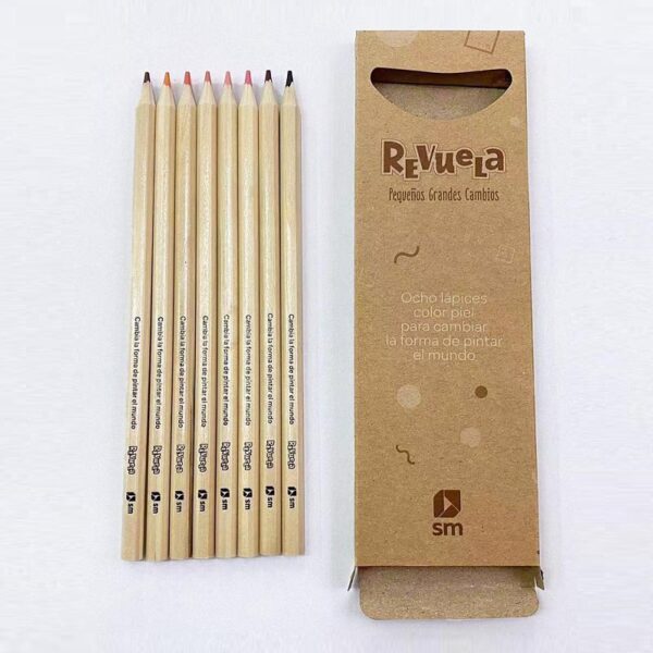 Color Natual Wood Pencil 8pcs - Image 3