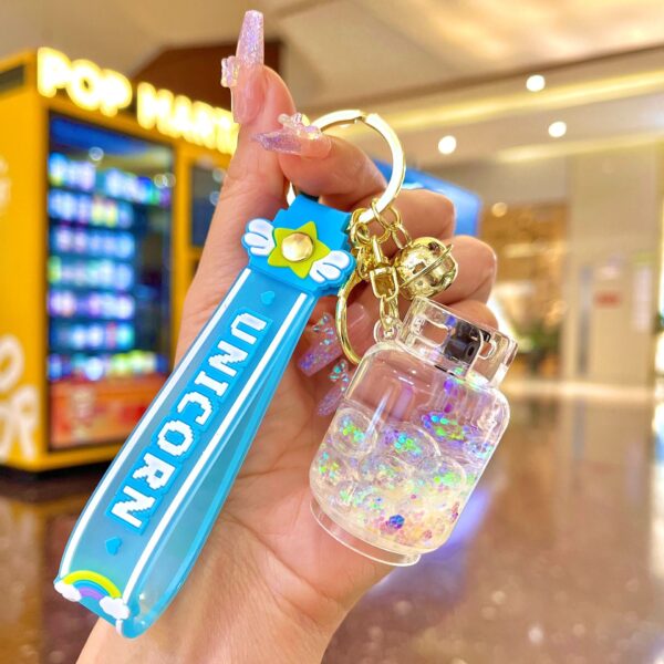 Clear Gas Canister Keychain with colored piece beads