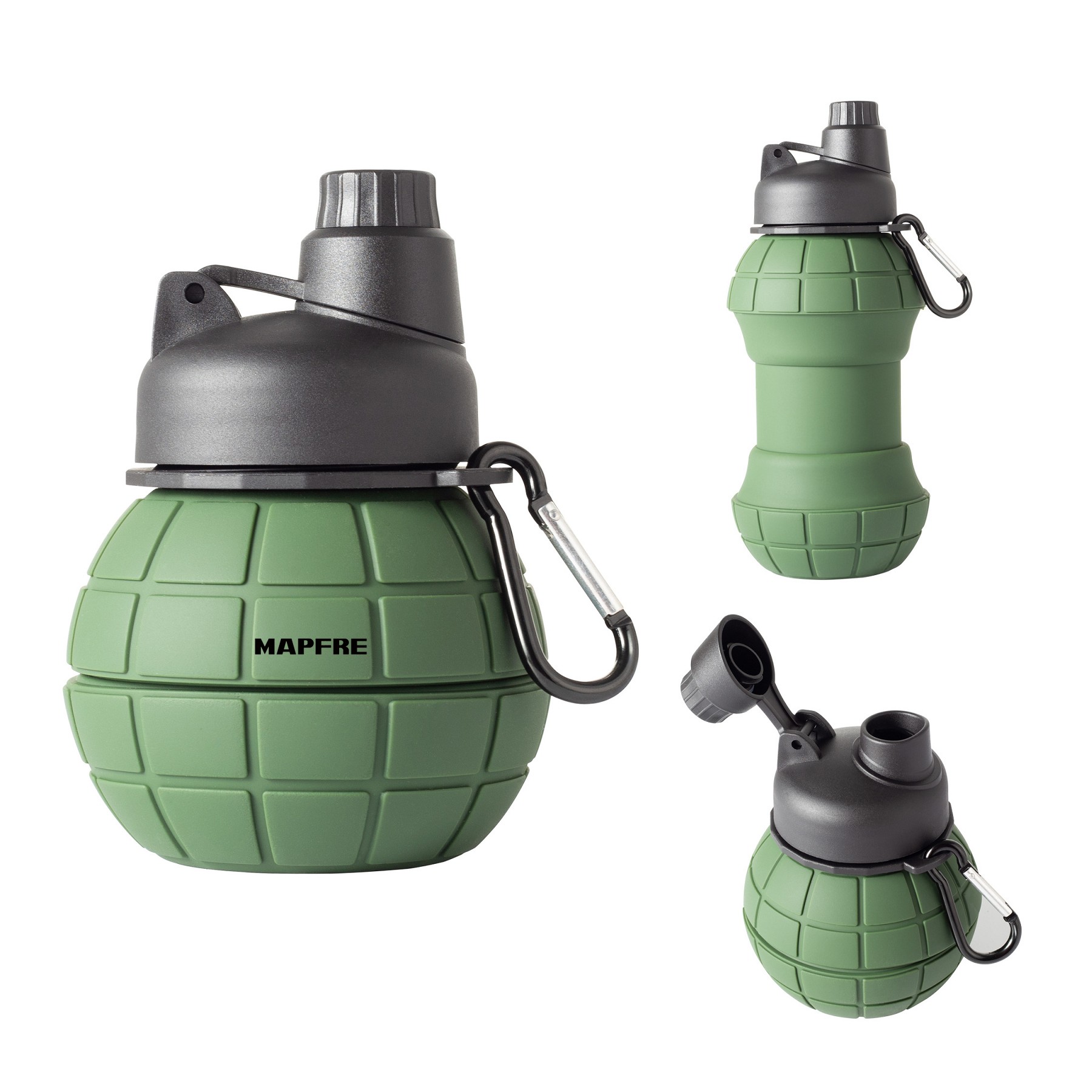 Collapsible Grenade Silicone Water Bottle