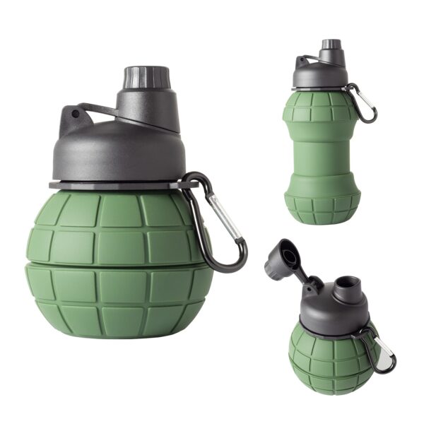 Collapsible Grenade Silicone Water Bottle - Image 2