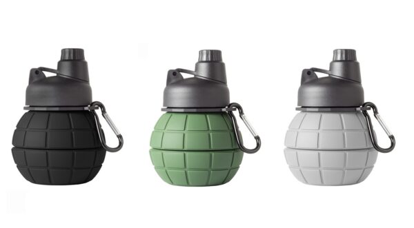 Collapsible Grenade Silicone Water Bottle - Image 3