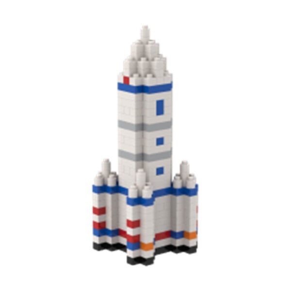 DIY Toy Brick_ ABS Material -285pcs_Manned Rocket - Image 2