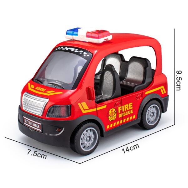 Pull Back Alloy Q Version Fire Car - Image 2