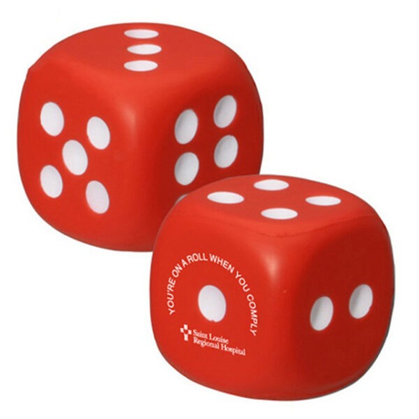 Promotional Gift Stress Ball 5.5cm Dice Shaped PU Foam Promotional Toy - Image 5