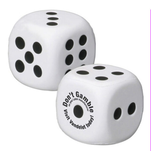 Promotional Gift Stress Ball 5.5cm Dice Shaped PU Foam Promotional Toy - Image 4