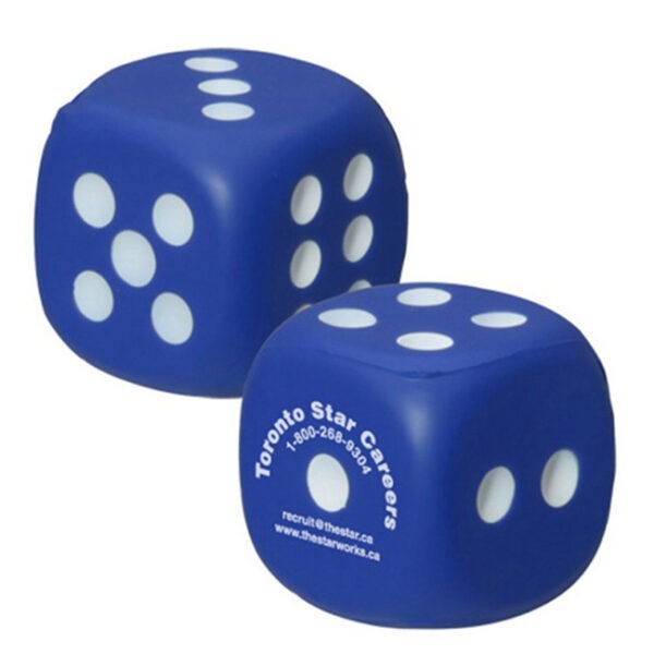 Promotional Gift Stress Ball 5.5cm Dice Shaped PU Foam Promotional Toy - Image 2