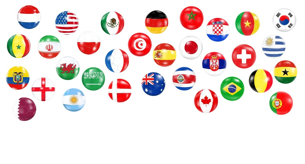 image showing the flags of all the countries who will participate in the 2026 FIFA World Cup