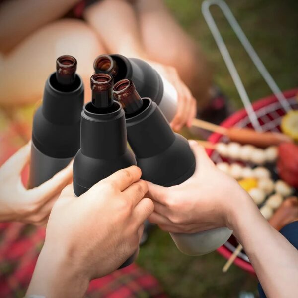 12oz Stainless Steel Bottle Cooler with Beer Opener