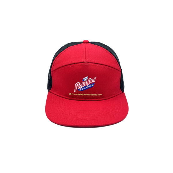 7-Panel Mesh Back Trucker Cap With Snapback Closure - Image 2