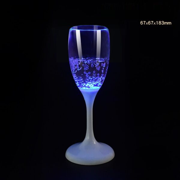 4oz Water Activated Light Up Champagne Goblet Plastic Beer Cup - Image 2