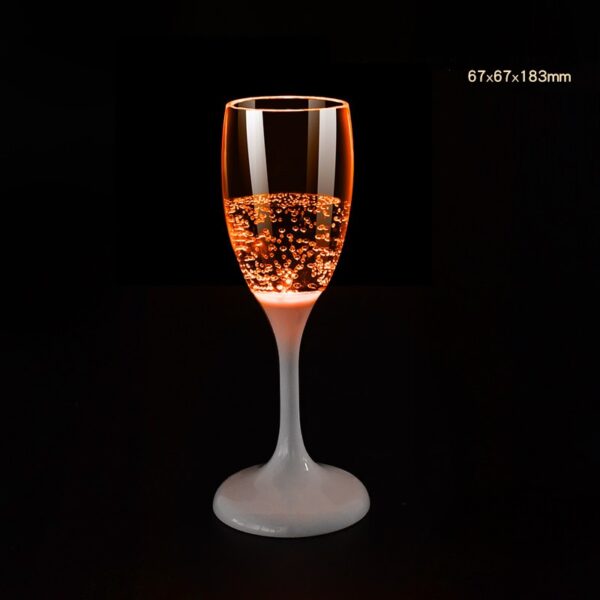 4oz Water Activated Light Up Champagne Goblet Plastic Beer Cup - Image 3