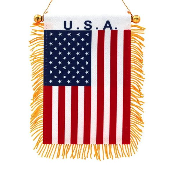 USA US Mini American Car Flag With Tassel