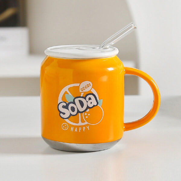 12oz Ceramic Soda Can Cup