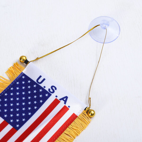 USA US Mini American Car Flag With Tassel - Image 3