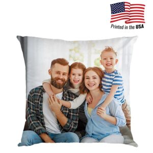 Print in USA Customized 18inch Plush Pillow