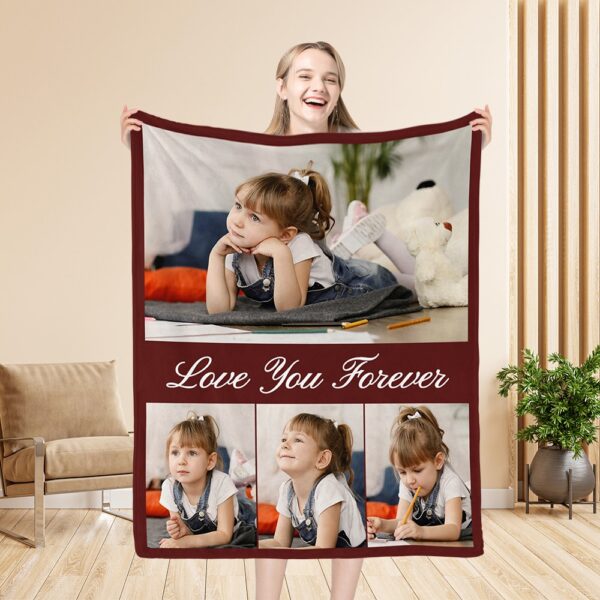 Print in USA 220gsm Custom Flannel Blanket 30x40 in - Image 2